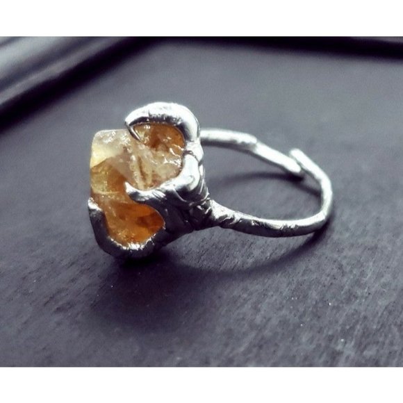 Citrine crystal ring handmade - Picture 9 of 12